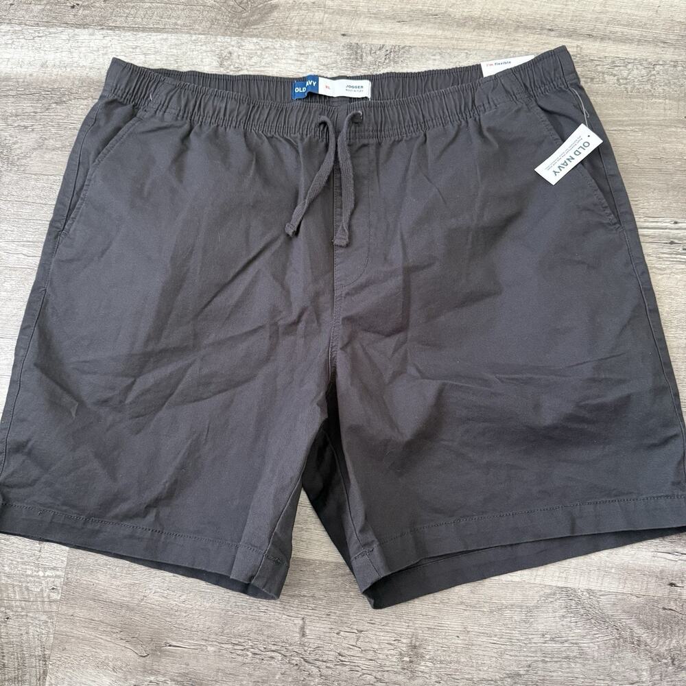 Old Navy Jogger Shorts Mens XL Gray Built-In Flex Pull-On Elastic Waist NEW - Picture 6 of 6